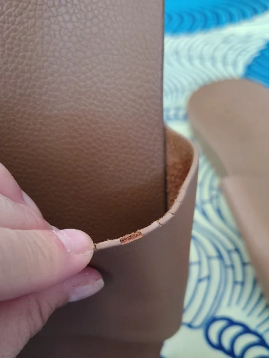 Vans Women's Brown Leather Decon Slide Sandals - Picture 9 of 9